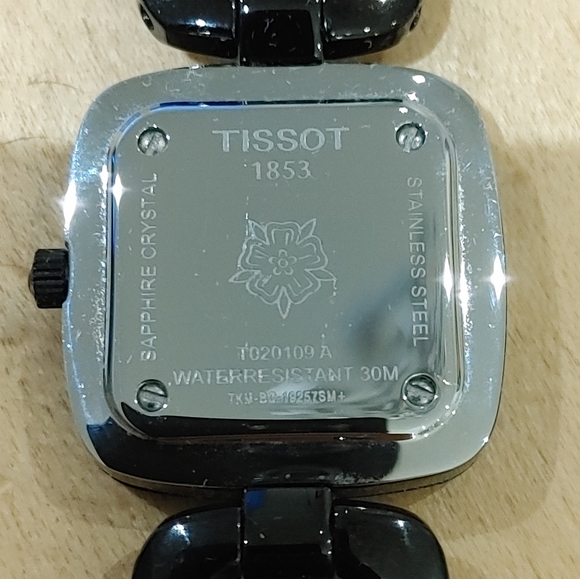 Tissot Women's Odaci-T Dial PVD Square Watch Black - Picture 8 of 12